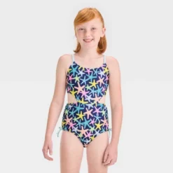 Girls' Starfish Party Printed One Piece Swimsuit - Cat & Jack™ Navy Blue -Kid Clothing GUEST 0301be58 bd1b 460f ac92 79a8b6a2722f