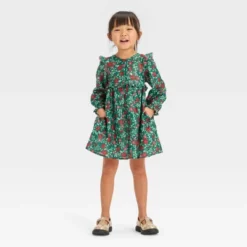 Toddler Girls' Floral Long Sleeve Dress - Cat & Jack™ Green 6 Toddler Girls' Floral Long Sleeve Dress - Cat & Jack™ Green -Kid Clothing GUEST 03f29172 a751 4f75 a8b9 bf8184d7a9a7