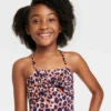 Girls' Cheetah In Hiding One Piece Swimsuit - Cat & Jack™ Blue -Kid Clothing GUEST 06d1ca2d 08e7 4d32 a766 38cd095c13a2
