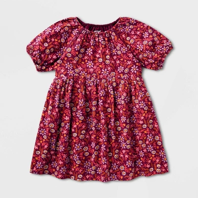 Toddler Girls' Adaptive Short Sleeve Woven Dress - Cat & Jack™ Burgundy 6 Toddler Girls' Adaptive Short Sleeve Woven Dress - Cat & Jack™ Burgundy - Image 4
