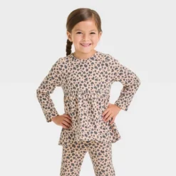 Toddler Girls' Ribbed Leopard Shirt - Cat & Jack™ Beige 7 Toddler Girls' Ribbed Leopard Shirt - Cat & Jack™ Beige -Kid Clothing GUEST 087455b1 400f 462f a4f1 5c79268820f4