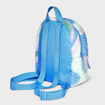 Girls' Swirl Fleece 10" Mini Backpack - Cat & Jack™ Blue 3 Girls' Swirl Fleece 10" Mini Backpack - Cat & Jack™ Blue