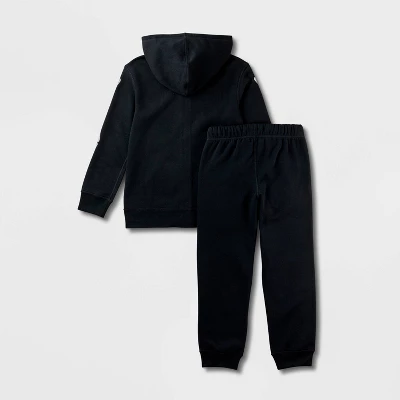 Kids' Adaptive Halloween Skeleton Fleece Hoodie And Jogger Pants Set - Cat & Jack™ Black 3 Kids' Adaptive Halloween Skeleton Fleece Hoodie And Jogger Pants Set - Cat & Jack™ Black
