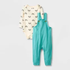 Baby 2pc Long Sleeve Bodysuit & Overalls Set - Cat & Jack™ Mint Green -Kid Clothing GUEST 0b652d93 9b4e 40c2 b95f 5410e3cf6c3a