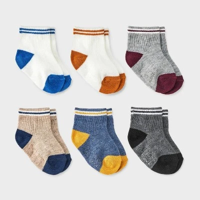 Toddler Boys' 6pk Colorblock Ankle Socks - Cat & Jack™ 5 Toddler Boys' 6pk Colorblock Ankle Socks - Cat & Jack™ - Image 3