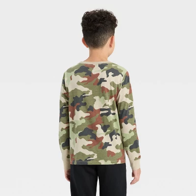 Boys' Long Sleeve Camo T-Shirt - Cat & Jack™ Khaki 3 Boys' Long Sleeve Camo T-Shirt - Cat & Jack™ Khaki