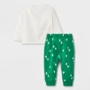 Baby 2pc Jolly Fleece Graphic Top & Bottom Set - Cat & Jack™ Green 1 Baby 2pc Jolly Fleece Graphic Top & Bottom Set - Cat & Jack™ Green -Kid Clothing GUEST 0d6fb3ea 1019 4b62 bd89 7578f127b506