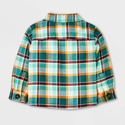 Baby Boys' Plaid Shacket - Cat & Jack™ Green 3 Baby Boys' Plaid Shacket - Cat & Jack™ Green