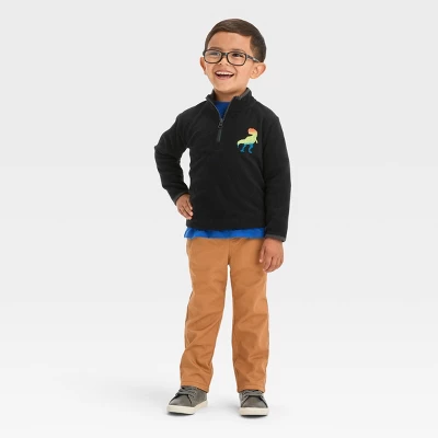 Toddler Boys' Fleece Lined Pull-On Pants - Cat & Jack™ Khaki 4 Toddler Boys' Fleece Lined Pull-On Pants - Cat & Jack™ Khaki - Image 2