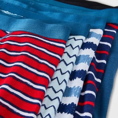 Boys' 10pk Striped Boxer Briefs - Cat & Jack™ Red/Blue 5 Boys' 10pk Striped Boxer Briefs - Cat & Jack™ Red/Blue - Image 3