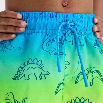 Toddler Boys' Dinosaur Printed Ombre Swim Shorts - Cat & Jack™ 4 Toddler Boys' Dinosaur Printed Ombre Swim Shorts - Cat & Jack™ - Image 2