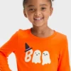 Toddler Girls' Halloween Ghost Long Sleeve T- Shirt - Cat & Jack™ Dark Orange -Kid Clothing GUEST 101390e3 5efe 4dc8 83ac 9f033072455a