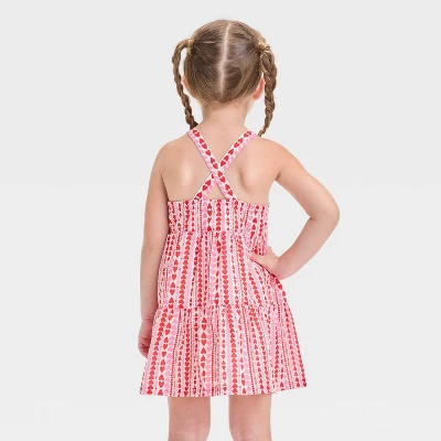 Toddler Girls' Hearts Tank Valentine's Day Dress - Cat & Jack™ Red/Pink 3 Toddler Girls' Hearts Tank Valentine's Day Dress - Cat & Jack™ Red/Pink