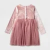 Girls' Adaptive Long Sleeve Star Velour To Tulle Dress - Cat & Jack™ Dusty Pink -Kid Clothing GUEST 1172dc8d 8dea 4b01 9e6f 1c60c6362e92
