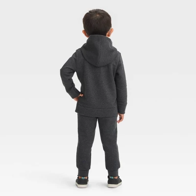 Toddler Boys' Halloween Hooded Top And Fleece Jogger Pants Set - Cat & Jack™ Black 3 Toddler Boys' Halloween Hooded Top And Fleece Jogger Pants Set - Cat & Jack™ Black