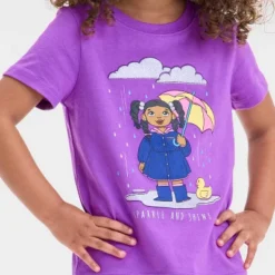 Toddler Girls' Rainy Day Graphic T-Shirt - Cat & Jack™ Purple