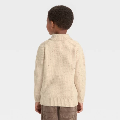 Toddler Boys' Button-Up Cardigan - Cat & Jack™ Oatmeal 3 Toddler Boys' Button-Up Cardigan - Cat & Jack™ Oatmeal