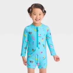 Toddler Girls' Sealife One Piece Swimsuit - Cat & Jack™ Turquoise Blue -Kid Clothing GUEST 146057d6 c3e1 42ab 9c0b acc1e9e5b544