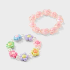 Girls' 2pk Flowers And Hearts With Beads Stretch Bracelet Set - Cat & Jack™️: Acrylic, Pull-On, 3 Years And Up 7 Girls' 2pk Flowers And Hearts With Beads Stretch Bracelet Set - Cat & Jack™️: Acrylic, Pull-On, 3 Years And Up -Kid Clothing GUEST 14f0d72b 0f59 47b9 8ecf 8da5c8169a64