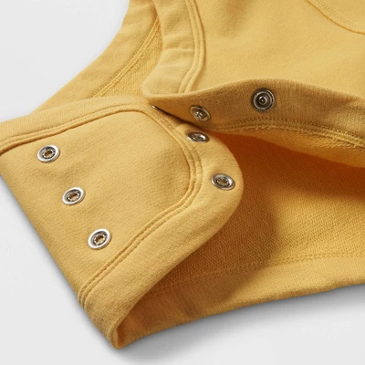 Girls' Adaptive Hooded Adjustable Long Sleeve Bodysuit - Cat & Jack™ Light Mustard Yellow 4 Girls' Adaptive Hooded Adjustable Long Sleeve Bodysuit - Cat & Jack™ Light Mustard Yellow - Image 2