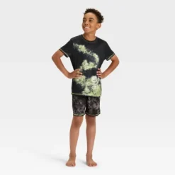 Boys' 2pc Short Sleeve Halloween Pajama Set - Cat & Jack™ Black -Kid Clothing GUEST 164951b8 4af5 460a 841f 5f6efd34bfa1