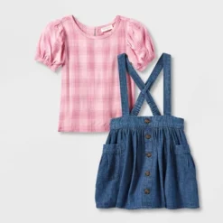 Toddler Girls' Plaid Top & Chambray Skirtall Set - Cat & Jack™ Pink 7 Toddler Girls' Plaid Top & Chambray Skirtall Set - Cat & Jack™ Pink -Kid Clothing GUEST 19e3d4f9 5205 441a 8f5d 591a3fdecbfa