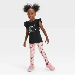 Toddler Girls' Moon 'Glow In The Dark' Short Sleeve Top & Leggings Set - Cat & Jack™ Black 7 Toddler Girls' Moon 'Glow In The Dark' Short Sleeve Top & Leggings Set - Cat & Jack™ Black -Kid Clothing GUEST 1a4698d3 41cd 455c ac7a b57927caa288
