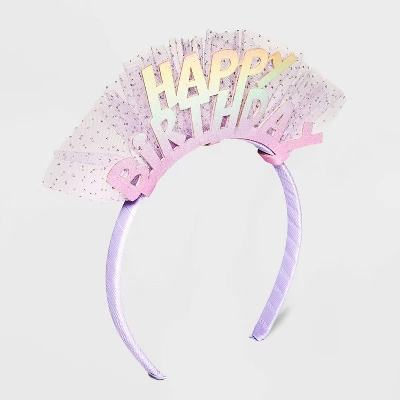 Toddler Girls' 2pc Happy Birthday Headband And Tutu Set - Cat & Jack™ Purple 3 Toddler Girls' 2pc Happy Birthday Headband And Tutu Set - Cat & Jack™ Purple