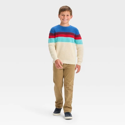Boys' Colorblock Pullover Sweater - Cat & Jack™ Blue 4 Boys' Colorblock Pullover Sweater - Cat & Jack™ Blue - Image 2