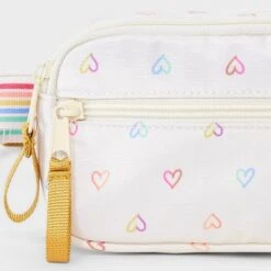 Girls' Heart Print Fanny Crossbody Bag - Cat & Jack™️ White: Adjustable Strap, Lightweight Miniature Design, Woven Polyester 8 Girls' Heart Print Fanny Crossbody Bag - Cat & Jack™️ White: Adjustable Strap, Lightweight Miniature Design, Woven Polyester -Kid Clothing GUEST 1d489165 0085 4906 a102 2946c513b924