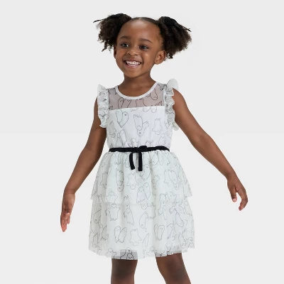 Toddler Girls' Sleeveless Halloween Ghost Tulle Dress - Cat & Jack™ Cream 5 Toddler Girls' Sleeveless Halloween Ghost Tulle Dress - Cat & Jack™ Cream - Image 3