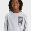 Boys' Long Sleeve 'Gray Wolf' Graphic T-Shirt - Cat & Jack™ Light Gray 2 Boys' Long Sleeve 'Gray Wolf' Graphic T-Shirt - Cat & Jack™ Light Gray -Kid Clothing GUEST 1eae8819 2700 402b a5d6 f8dbdd7266b2