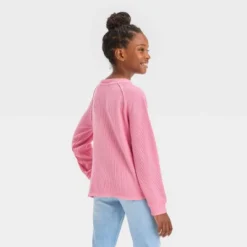 Girls' Cozy Waffle Pullover - Cat & Jack™