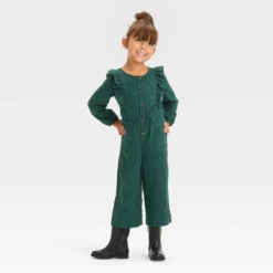 Toddler Girls' Ruffle Jumpsuit - Cat & Jack™ Green -Kid Clothing GUEST 207ba706 b891 44a8 9c44 d32dbebab764