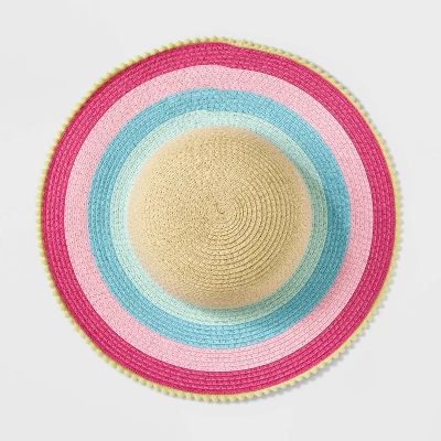 Girls' Striped Floppy Hat - Cat & Jack™ 3 Girls' Striped Floppy Hat - Cat & Jack™