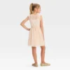 Girls' Sleeveless Embroidered Dress - Cat & Jack™ Ivory