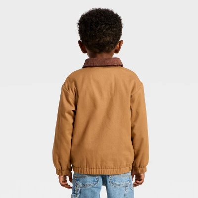 Toddler Boys' Corduroy Collar Workwear Jacket - Cat & Jack™ Brown 3 Toddler Boys' Corduroy Collar Workwear Jacket - Cat & Jack™ Brown