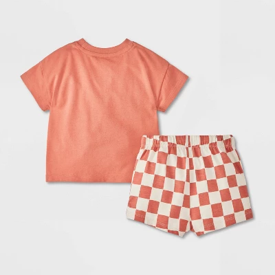 Baby Hey Hi Hello Top & Bottom Set - Cat & Jack™ Rust/Orange 3 Baby Hey Hi Hello Top & Bottom Set - Cat & Jack™ Rust/Orange