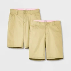 Girls' 2pk Uniform Chino Shorts - Cat & Jack™ Khaki 7 Girls' 2pk Uniform Chino Shorts - Cat & Jack™ Khaki -Kid Clothing GUEST 277d01f0 9813 4694 9051 e4aa31df5c84