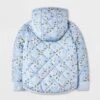 Toddler Girls' Floral Printed Reversible Puffer Jacket - Cat & Jack™ Blue -Kid Clothing GUEST 289e3405 629f 41b9 b362 3144b866bdc0