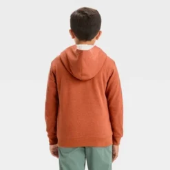 Boys' Faux Shearling Lined Zip-Up Sweatshirt - Cat & Jack™