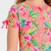 Girls' Tropical Charm Leaf Printed One Piece Rash Guard Swimsuit - Cat & Jack™