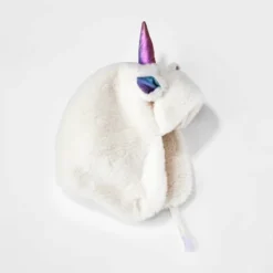 Toddler Girls' Unicorn Trapper Hat - Cat & Jack™ White