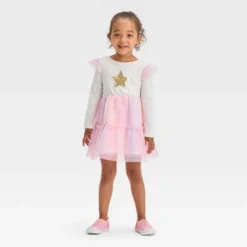 Toddler Girls' Star Long Sleeve Dress - Cat & Jack™ Cream 7 Toddler Girls' Star Long Sleeve Dress - Cat & Jack™ Cream -Kid Clothing GUEST 2a5a8151 2f8d 411e bd50 375ee065fe51