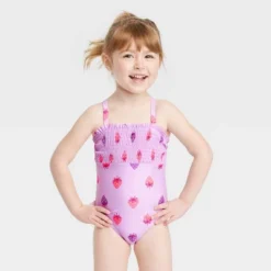 Toddler Girls' Strawberry One Piece Swimsuit - Cat & Jack™ Purple -Kid Clothing GUEST 2bbeebd7 9c7a 41ec 9594 cfa1895314a2