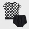 Baby 2pc Checkered Sweatshirt & Bottom Set - Cat & Jack™ Black -Kid Clothing GUEST 2c620df8 434b 4cd4 970f 0f376c034851