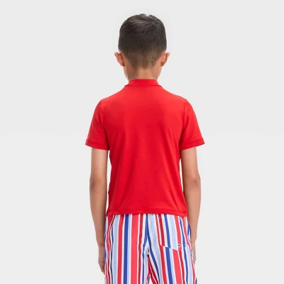 Boys' Solid Rash Guard Top - Cat & Jack™ Red 4 Boys' Solid Rash Guard Top - Cat & Jack™ Red - Image 2