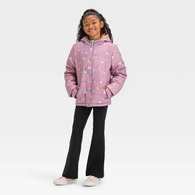 Girls' Abstract Puffer Jacket - Cat & Jack™ 4 Girls' Abstract Puffer Jacket - Cat & Jack™ - Image 2