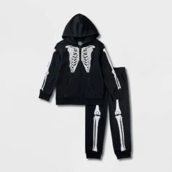 Kids' Adaptive Halloween Skeleton Fleece Hoodie And Jogger Pants Set - Cat & Jack™ Black 9 Kids' Adaptive Halloween Skeleton Fleece Hoodie And Jogger Pants Set - Cat & Jack™ Black -Kid Clothing GUEST 2d496e04 b143 4645 8dab f4cb9df9a83f