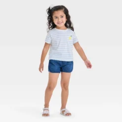Toddler Girls' Lemon Striped Graphic T-Shirt - Cat & Jack™ Light Blue 8 Toddler Girls' Lemon Striped Graphic T-Shirt - Cat & Jack™ Light Blue -Kid Clothing GUEST 2d95e8d8 4c1c 4b21 87fd ca0a61035346